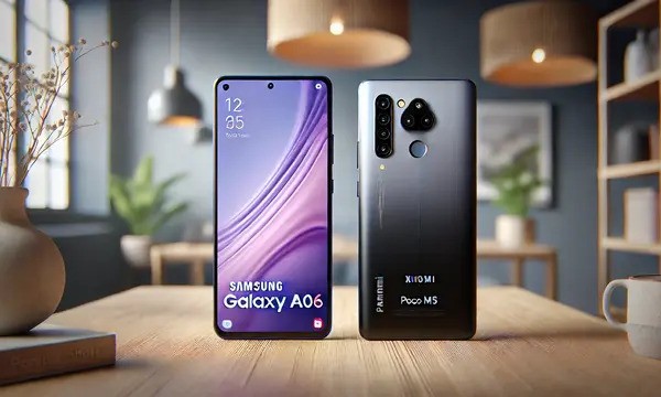 مقایسه گلکسی A06 با شیائومی پوکو M5s